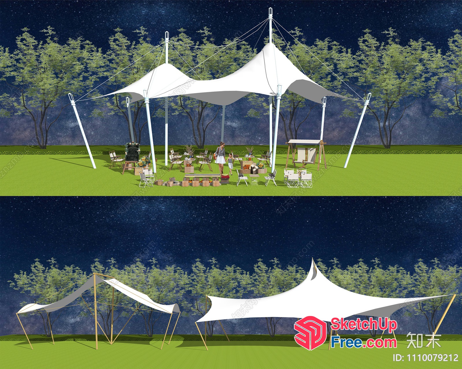 Outdoor Event Tent 3D SketchUp File