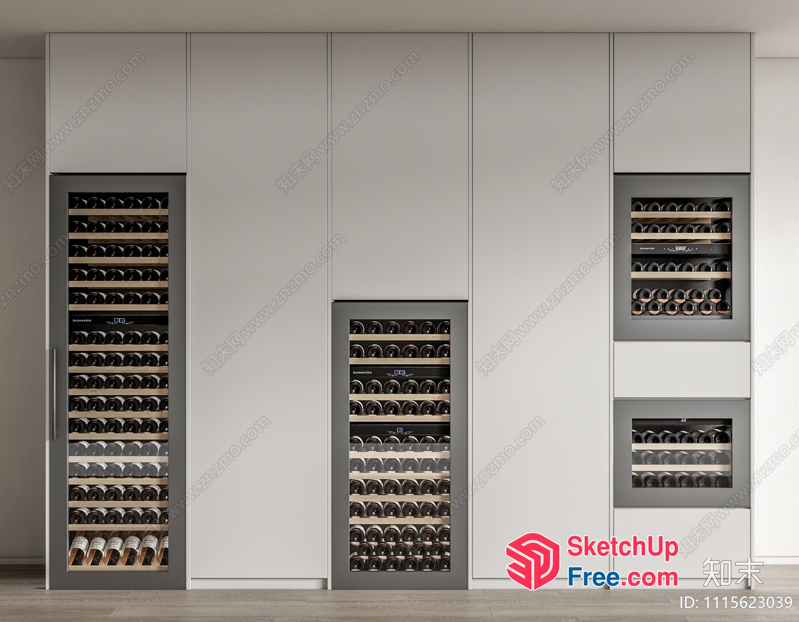Modern Wine Storage And Display System 3D SketchUp File