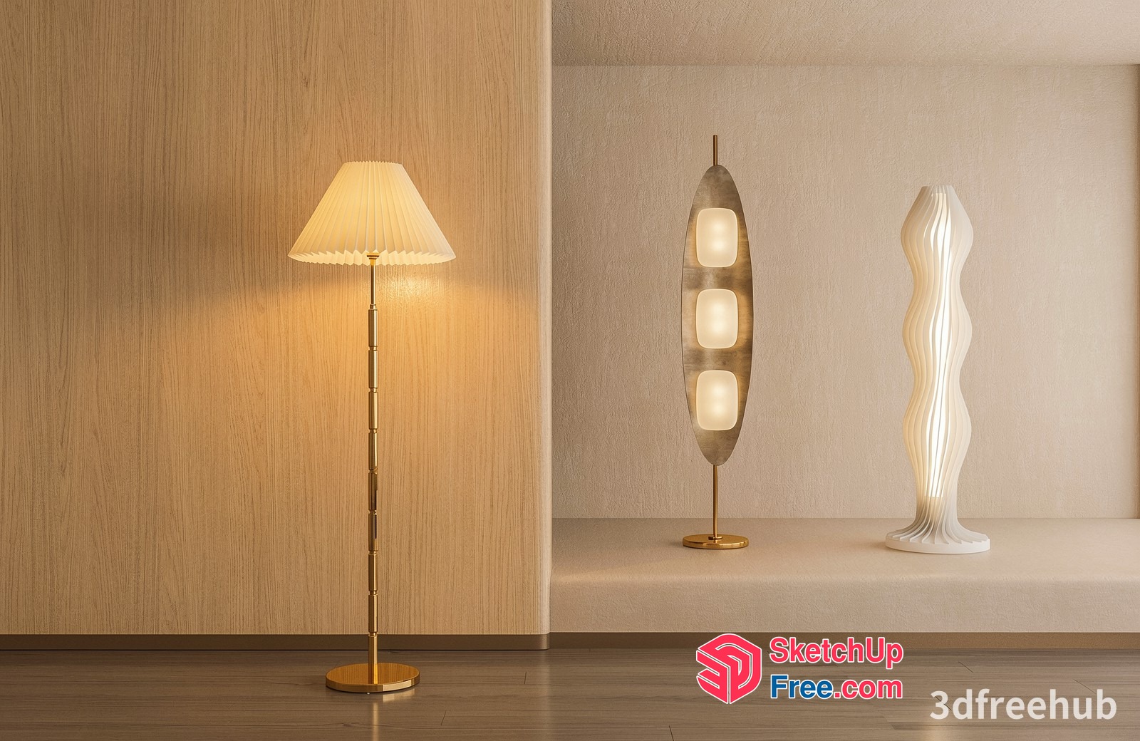 Modern Floor Lamps And Decorative Items 3D SketchUp File
