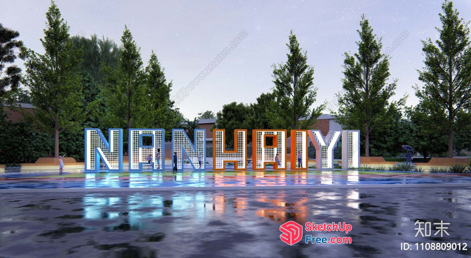 Vibrant Outdoor Sign 3D SketchUp File