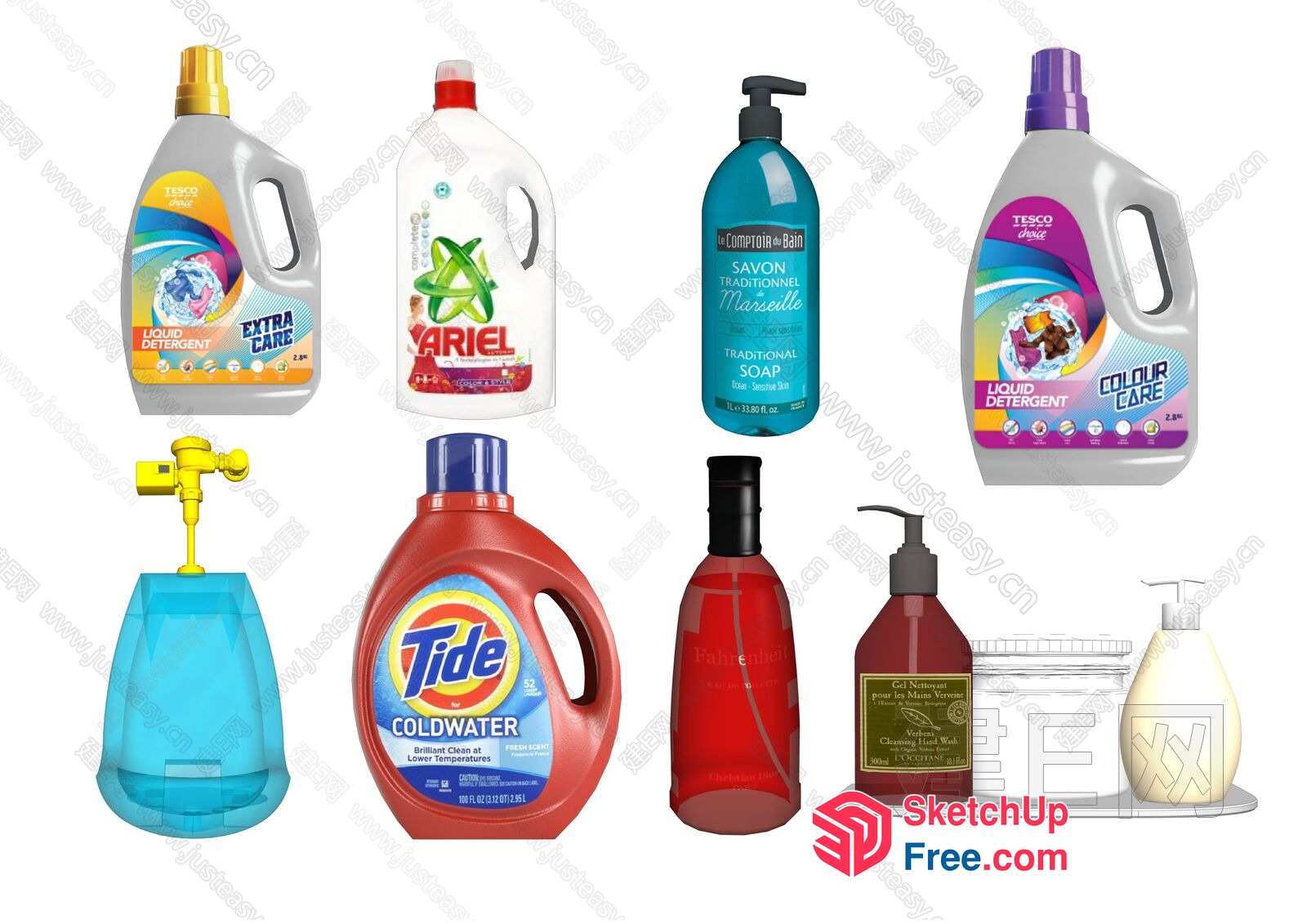 Assorted Cleaning Products 3D SketchUp File