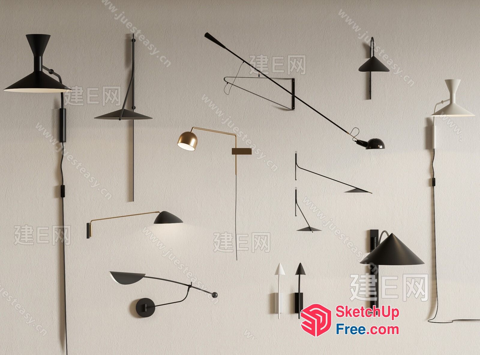 Modern Lighting Fixtures Collection 3D SketchUp File