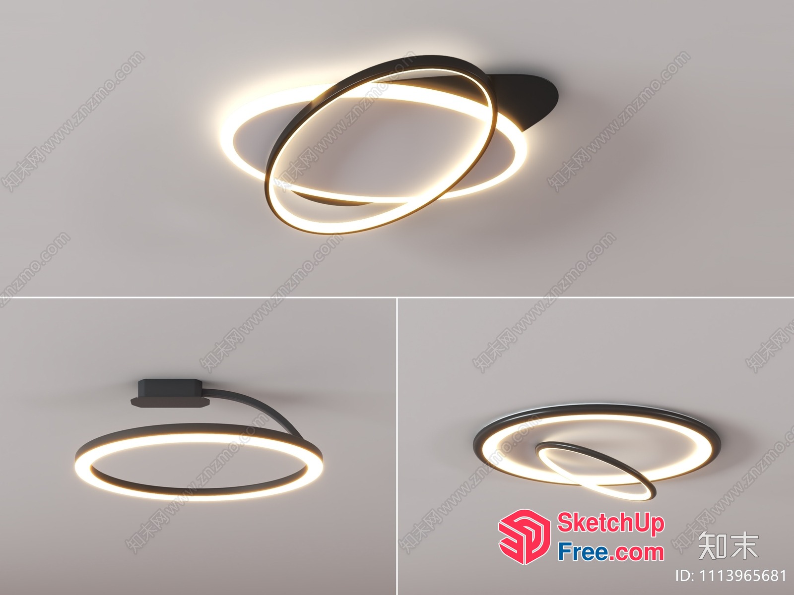 Modern And Elegant Light Fixture For Contemporary Interiors 3D SketchUp File