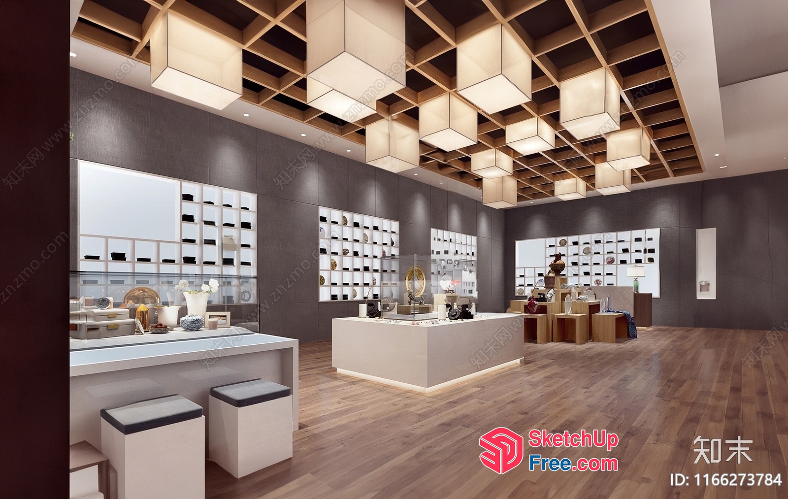 Jewelry Store Interior With Modern Decor 3D SketchUp File