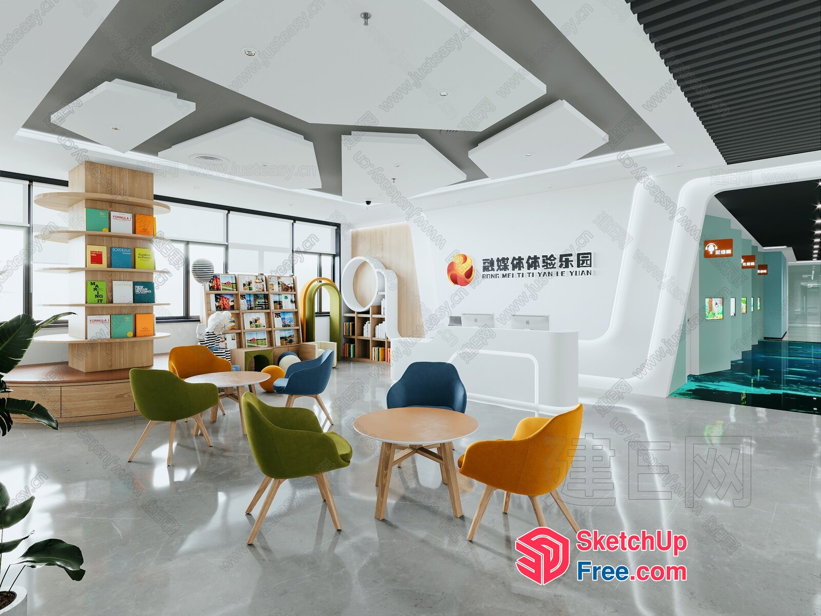 Modern Office Space With Sleek Design And Natural Light 3D SketchUp File