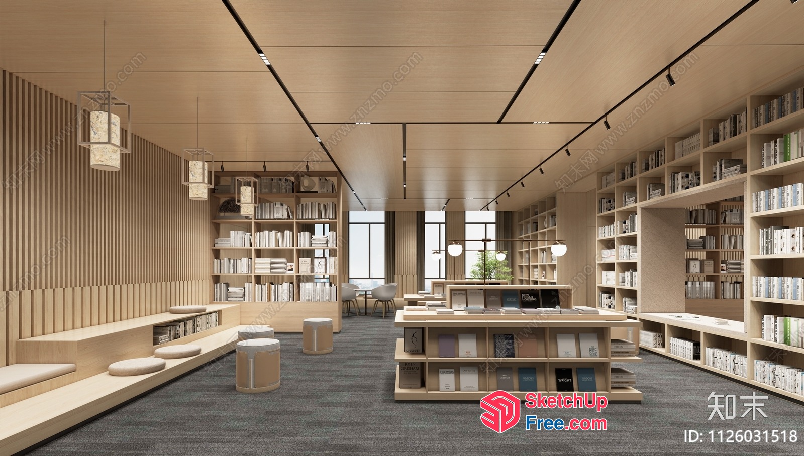 Modern Minimalist Interior With Natural Wood Accents 3D SketchUp File