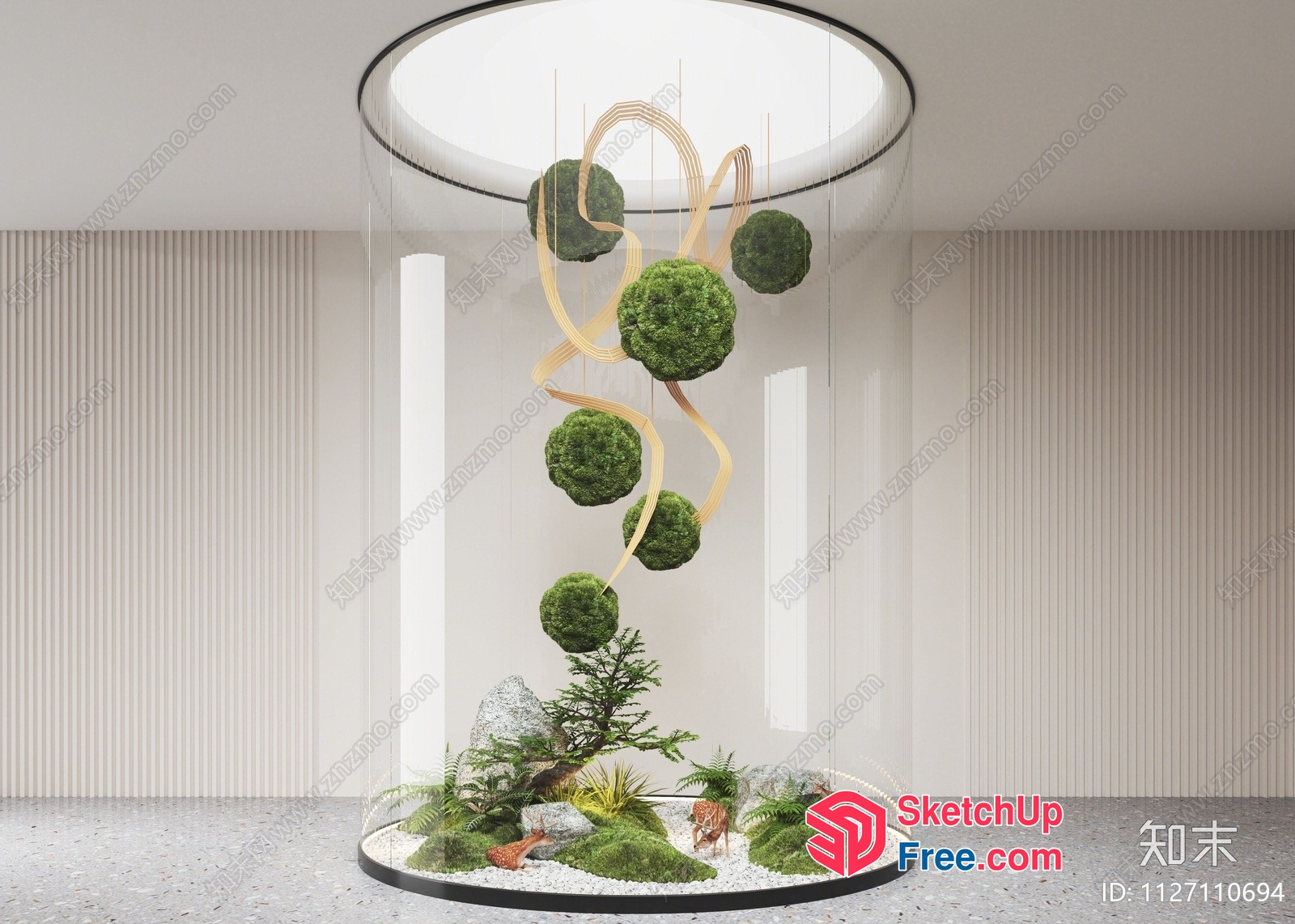 Modern Japanese-Inspired Interior Design 3D SketchUp File