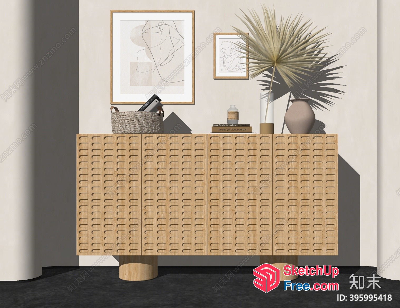 Modern Furniture In A Neutral Color Scheme 3D SketchUp File