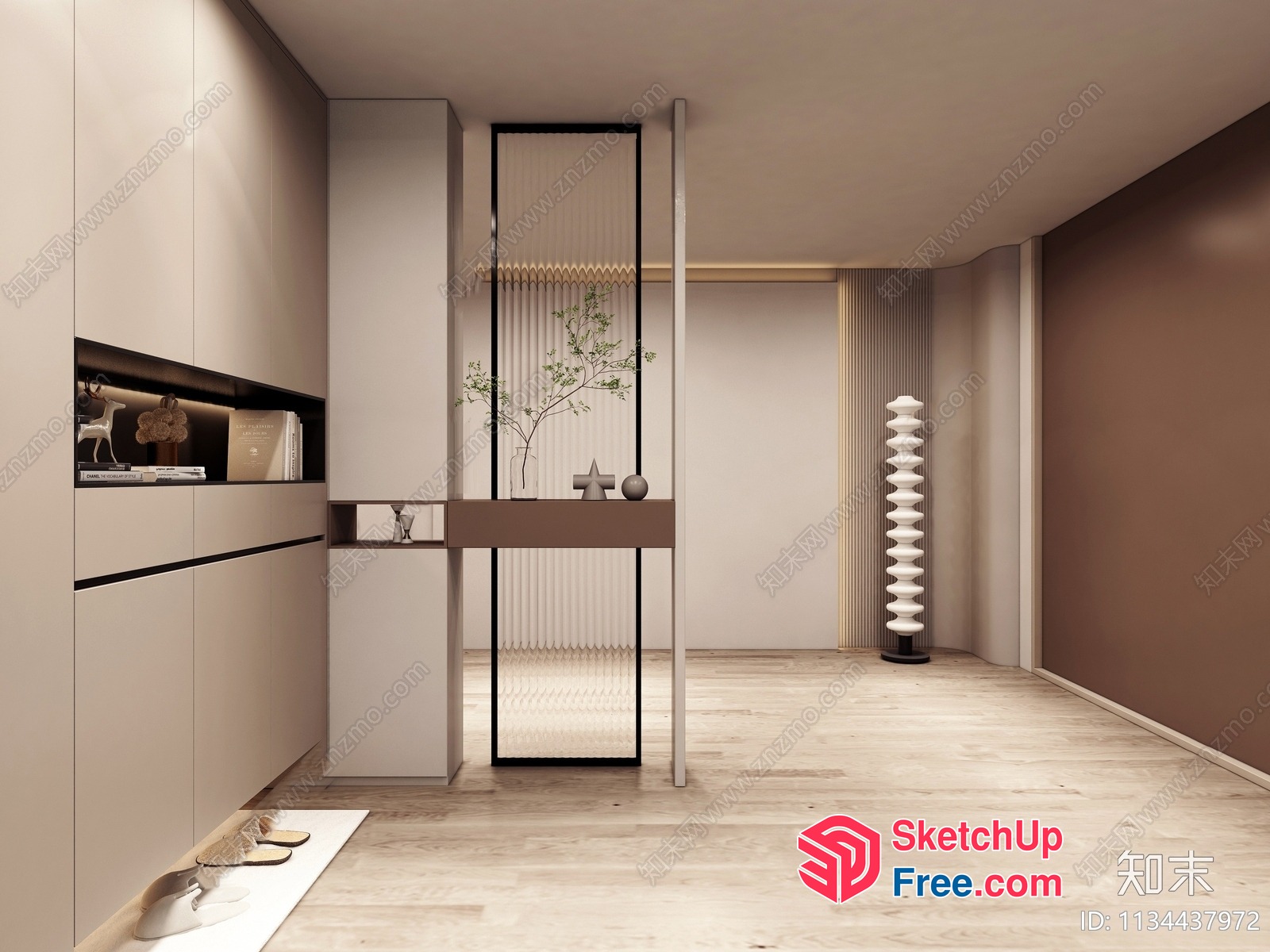 Modern Minimalist Interior Design With Neutral Color Palette 3D SketchUp File