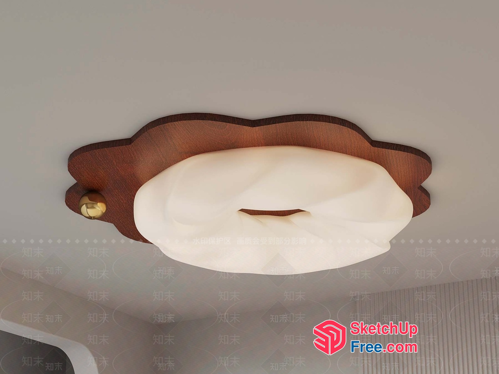 Elegant Ceiling Light Fixture 3D SketchUp File