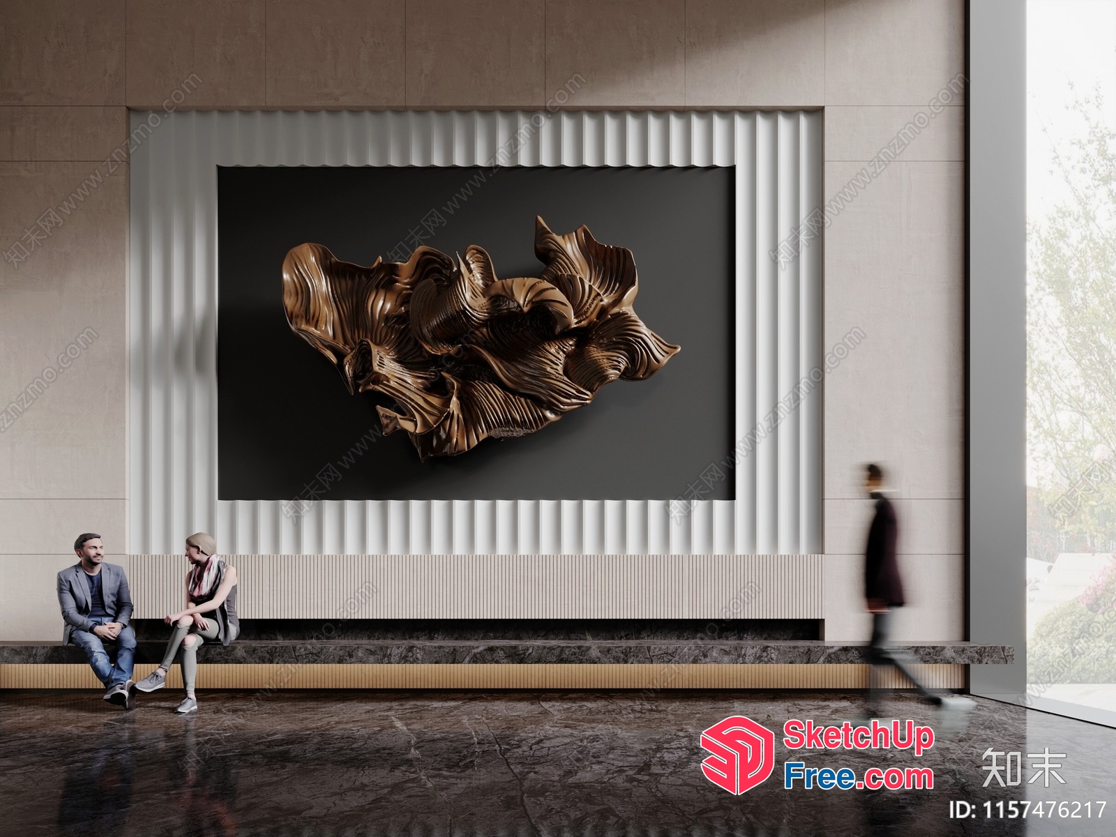 Large Artwork On A Decorative Wall 3D SketchUp File