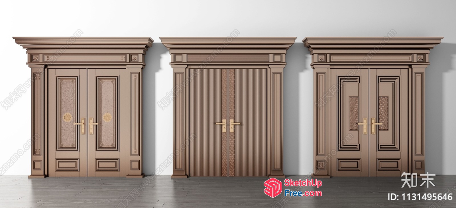 Ornate Doors And Windows With Carved Details 3D SketchUp File