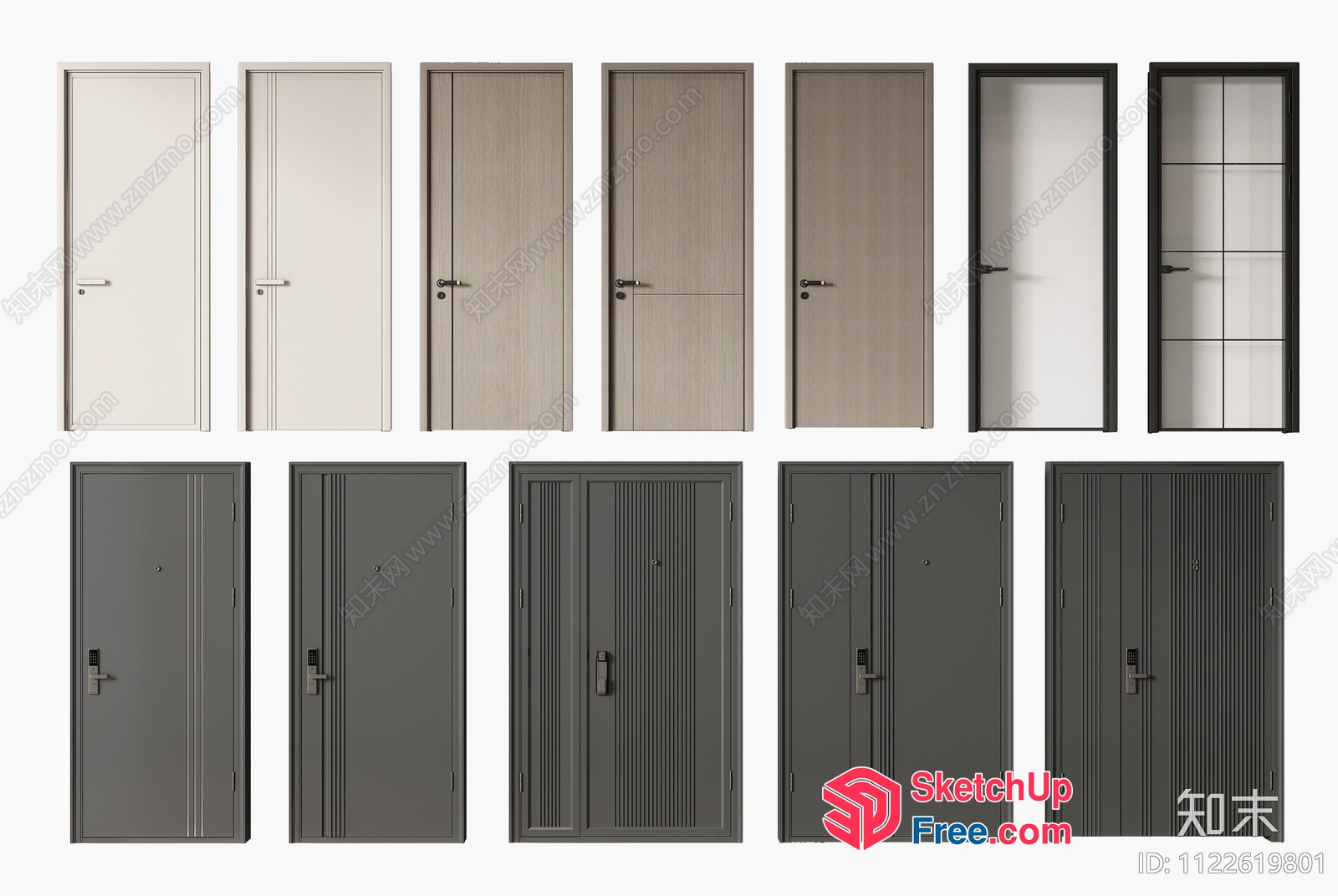 A Collection Of Doors 3D SketchUp File