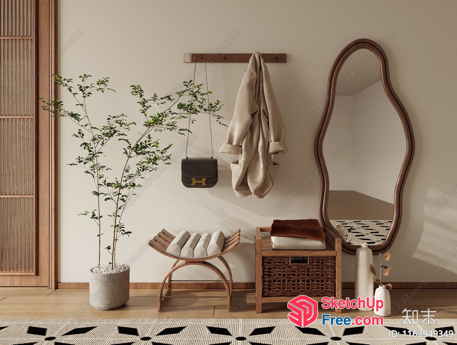Simple Yet Elegant Interior Design With Natural Elements 3D SketchUp File