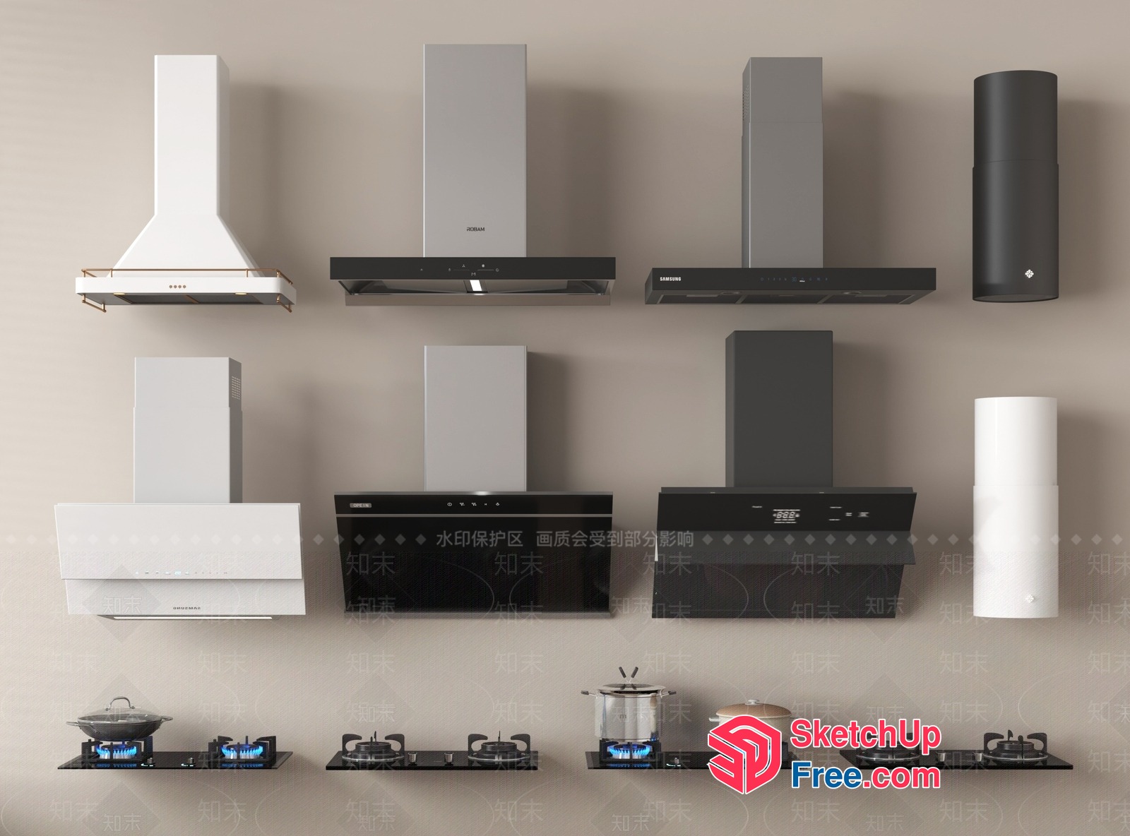 Modern Kitchen Ventilation Systems 3D SketchUp File