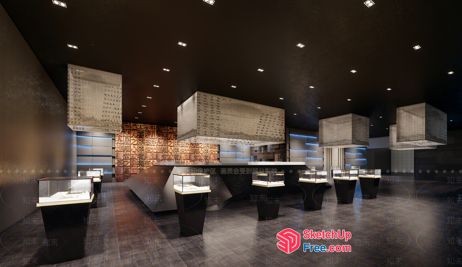 Luxurious Jewelry Store Interior 3D SketchUp File