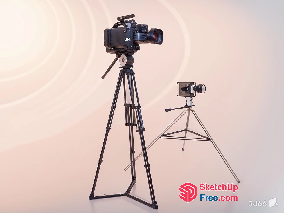Camera And Tripod Setup For Professional Photography 3D SketchUp File