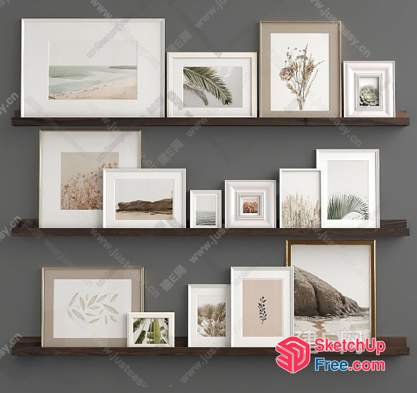 Nature-Inspired Framed Art Collection 3D SketchUp File