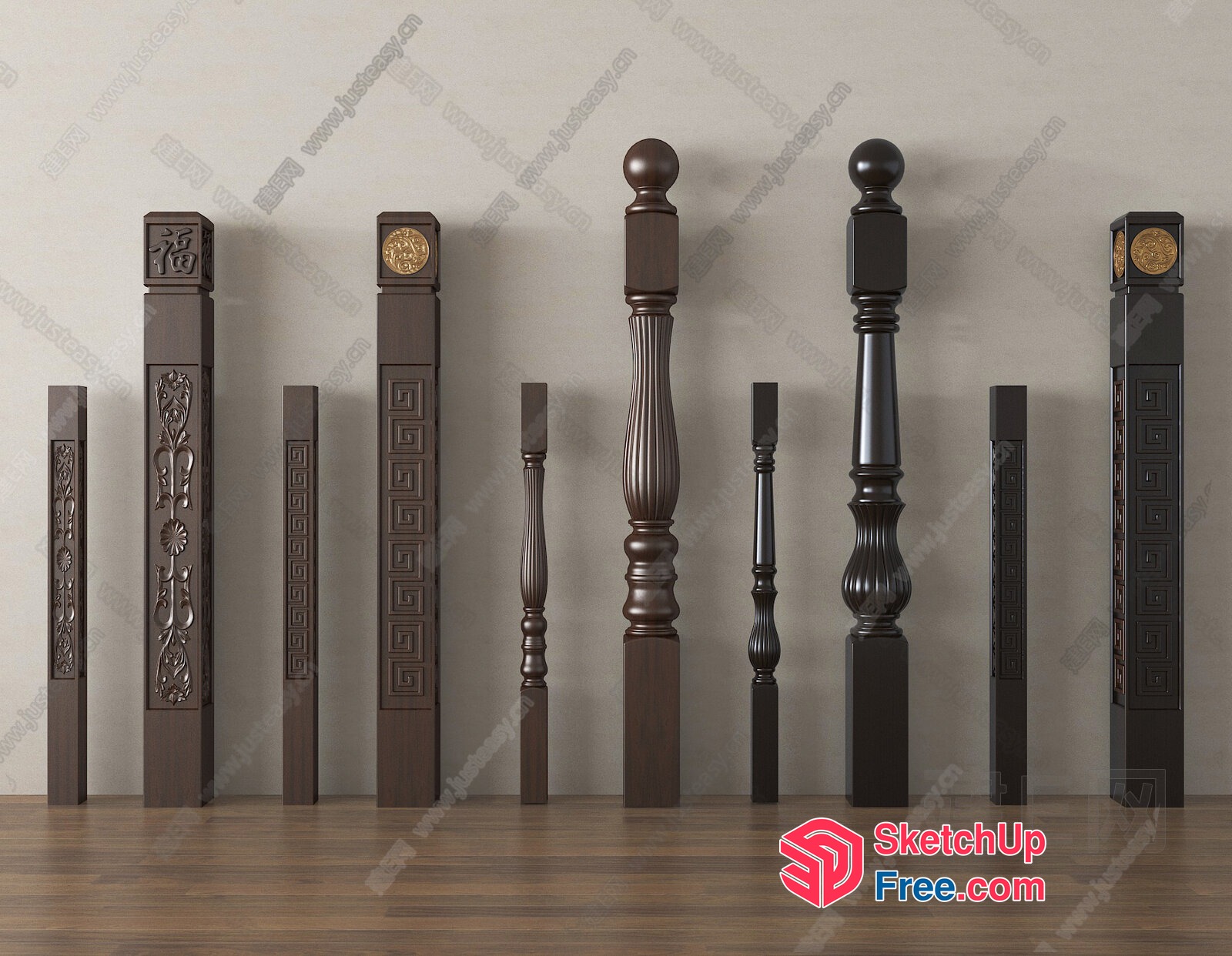 Decorative Pillars For Various Architectural Styles 3D SketchUp File