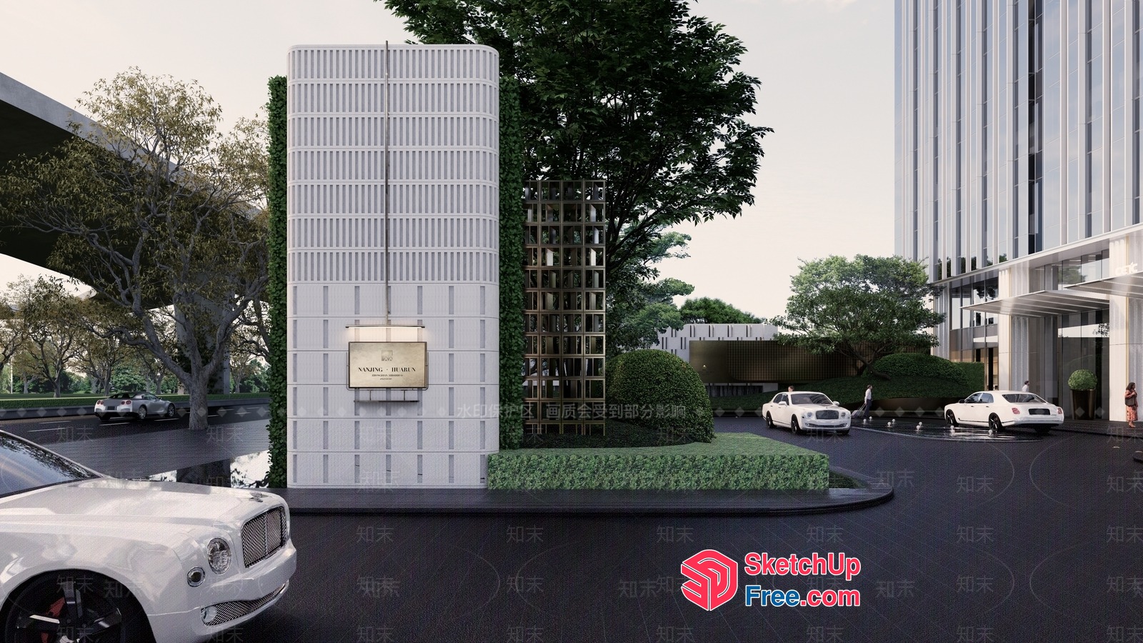 Modern Luxury Villa Entrance 3D SketchUp File