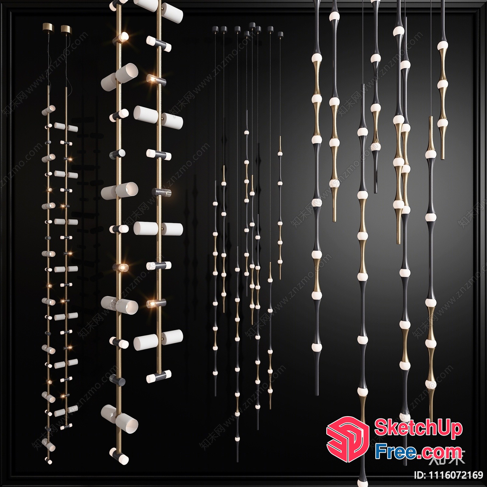 Modern Hanging Light Fixtures 3D SketchUp File