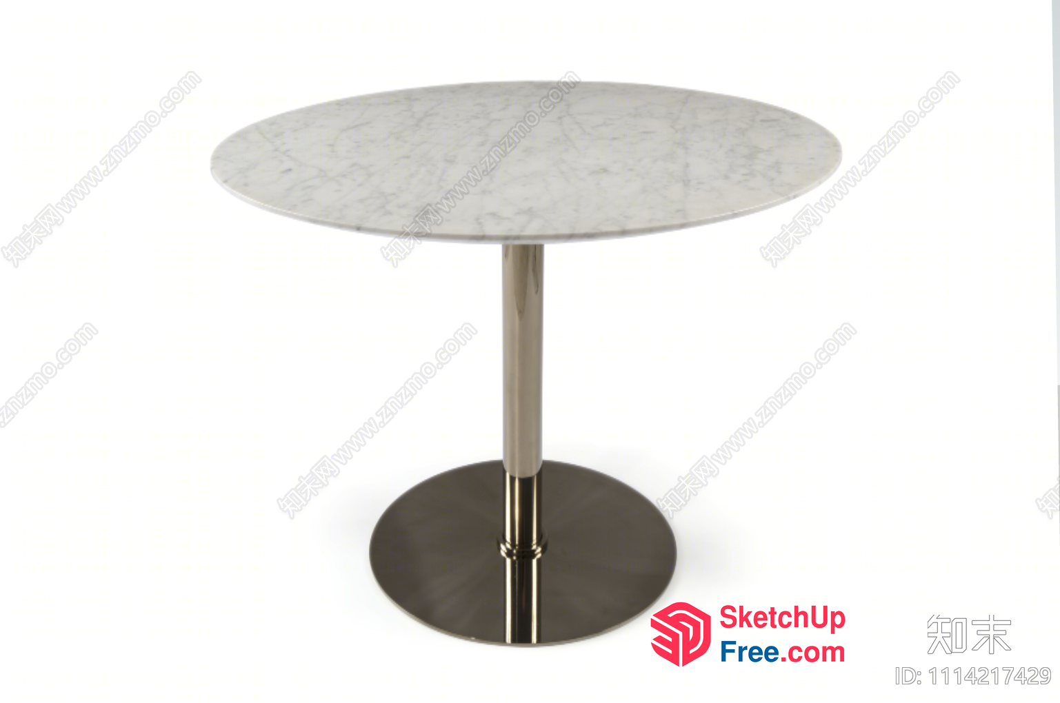 Marble-Top Round Table 3D SketchUp File