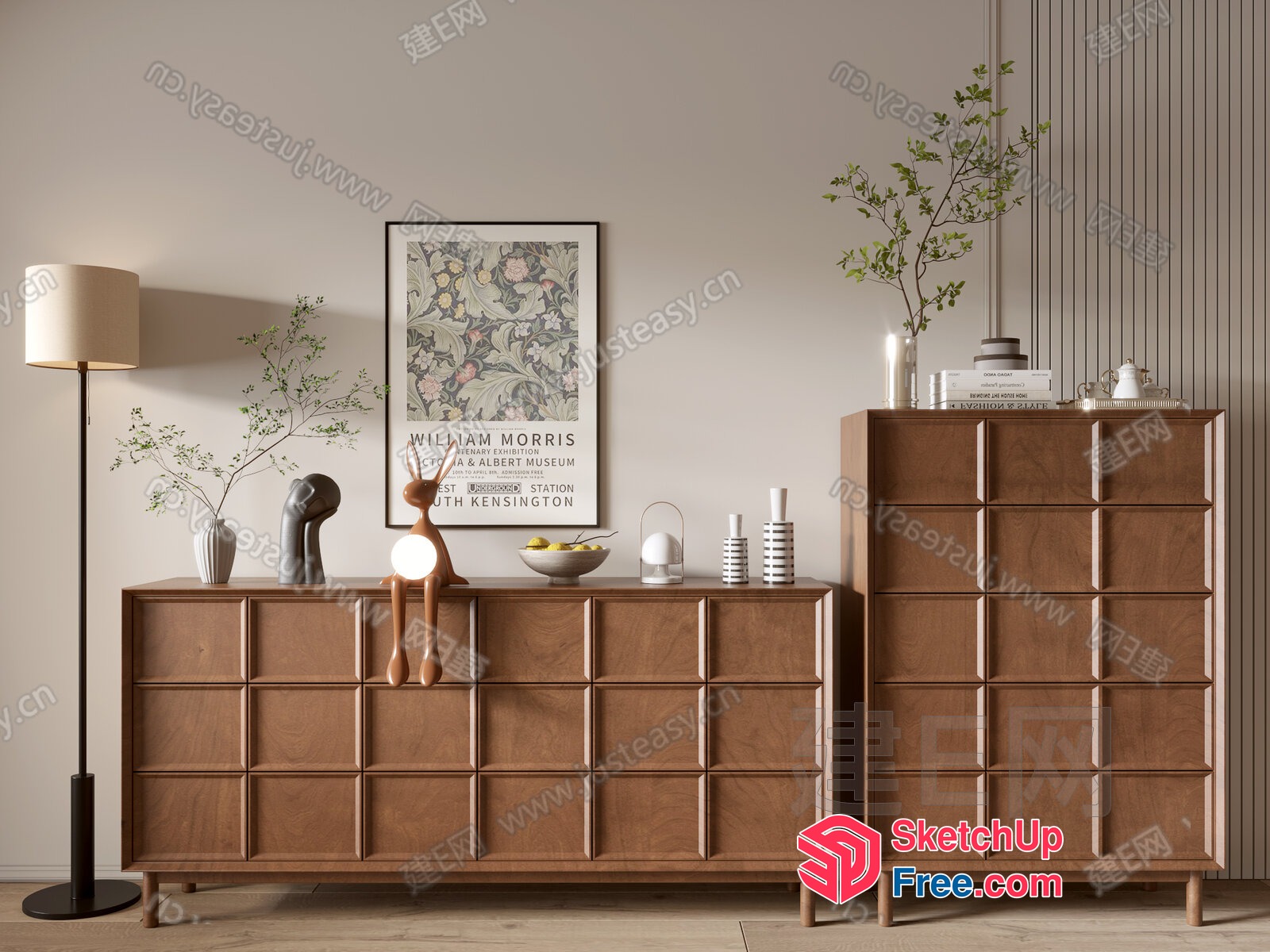 Minimalist Nordic Style Interior Decor 3D SketchUp File