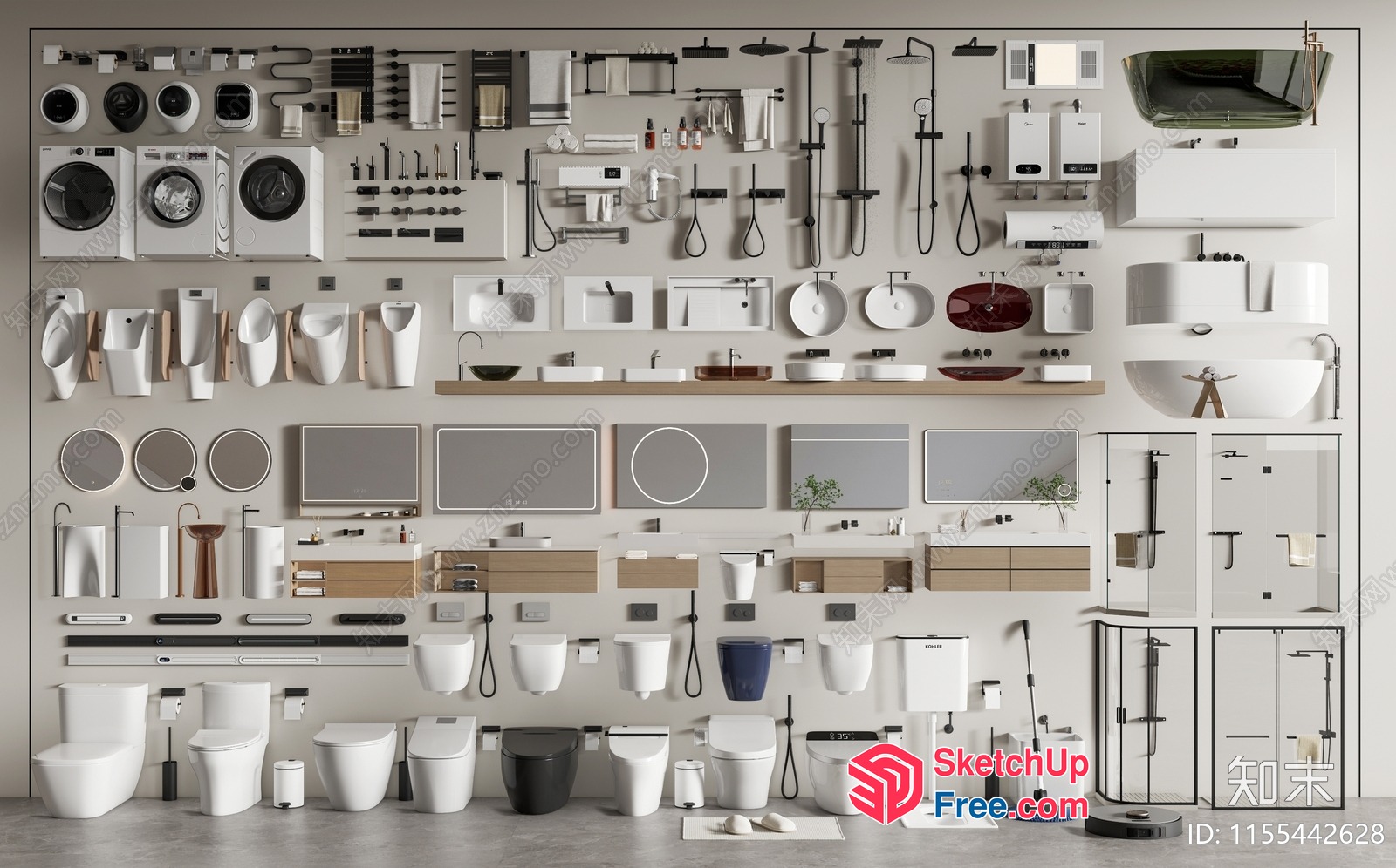 Bathroom And Kitchen Fixtures 3D SketchUp File