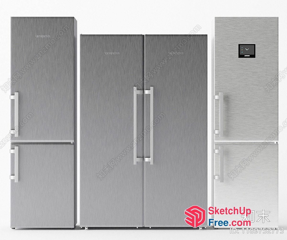 Modern Refrigerator Collection 3D SketchUp File