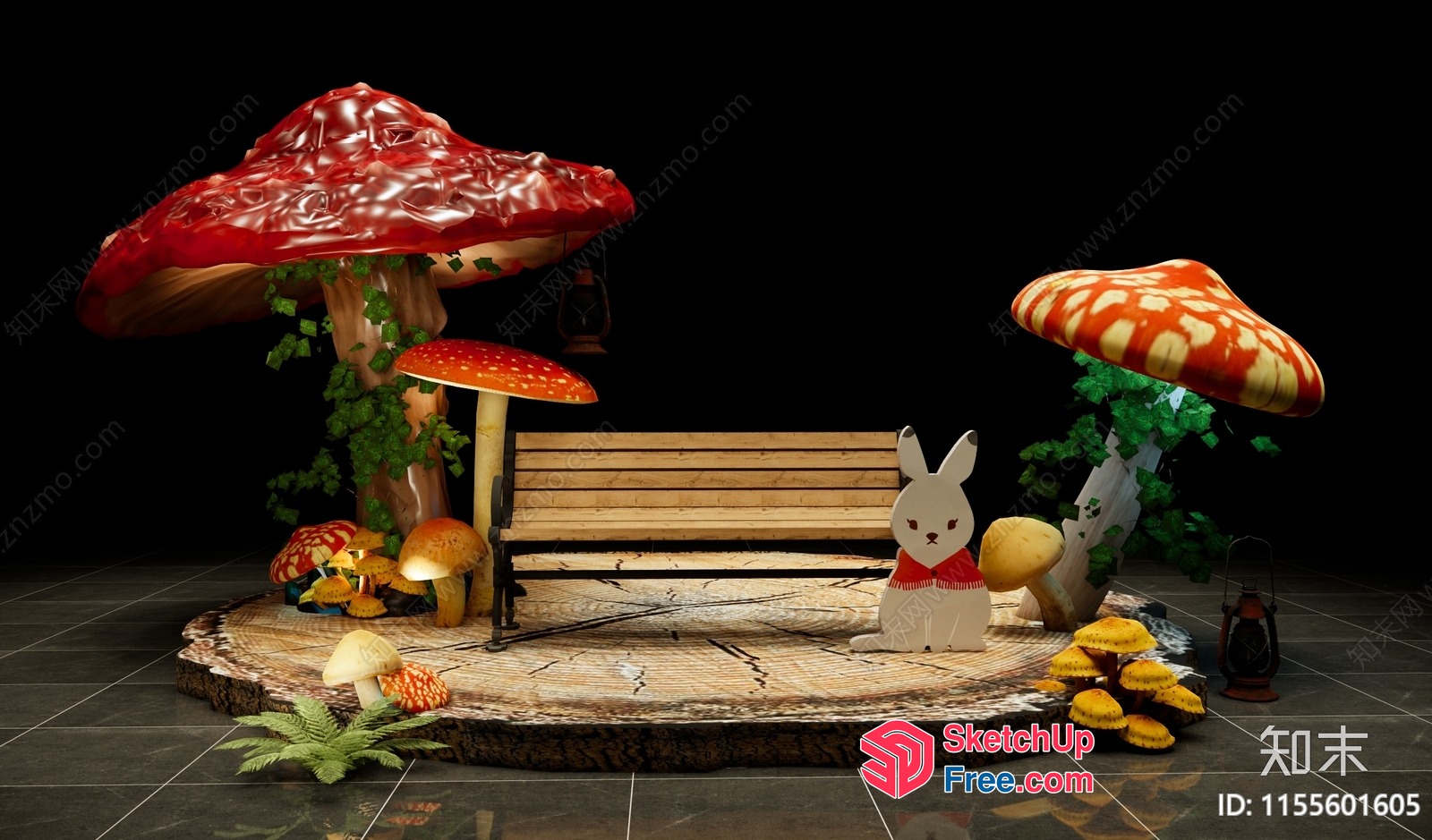 Enchanting Mushroom Oasis 3D SketchUp File