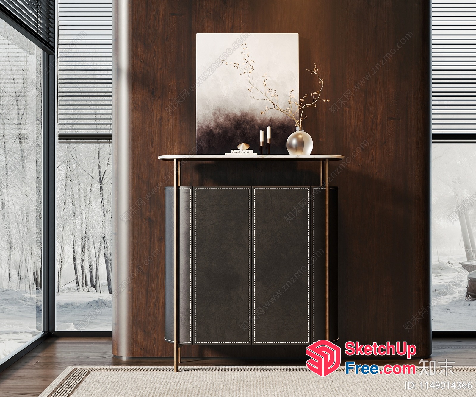 Elegant Modern Minimalist Interior Design 3D SketchUp File