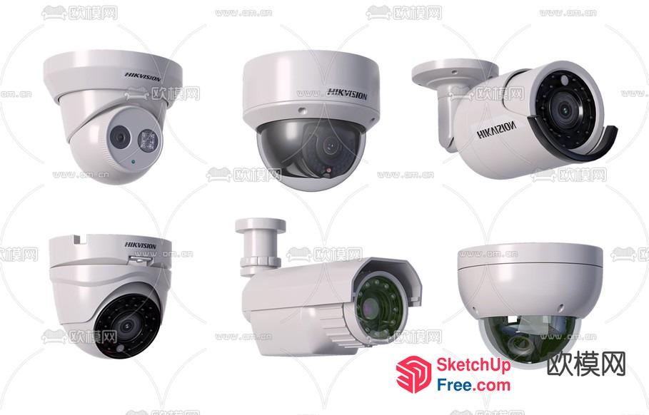 Surveillance Cameras 3D SketchUp File