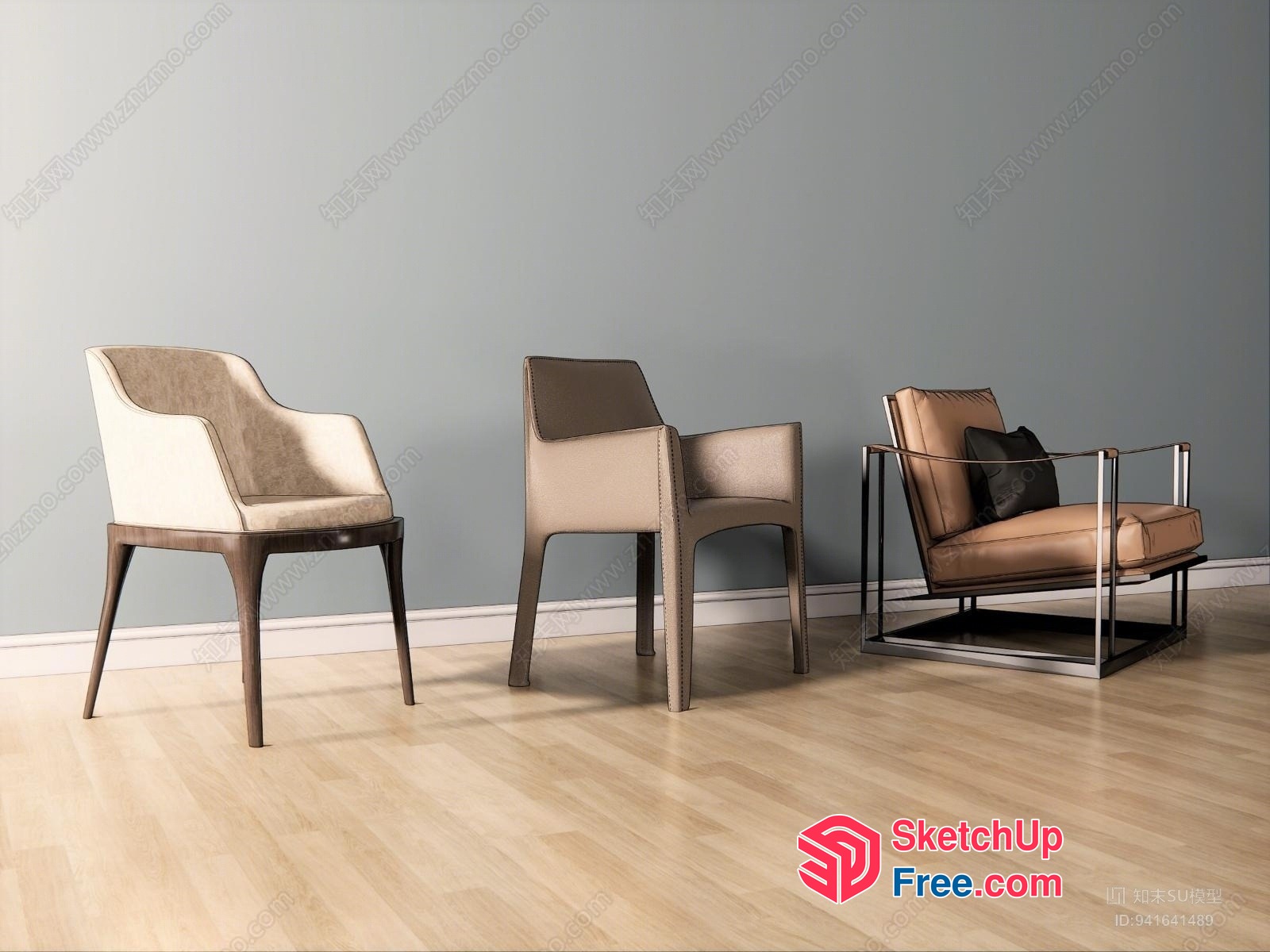 Elegant And Modern Furniture Pieces In Neutral Colors 3D SketchUp File