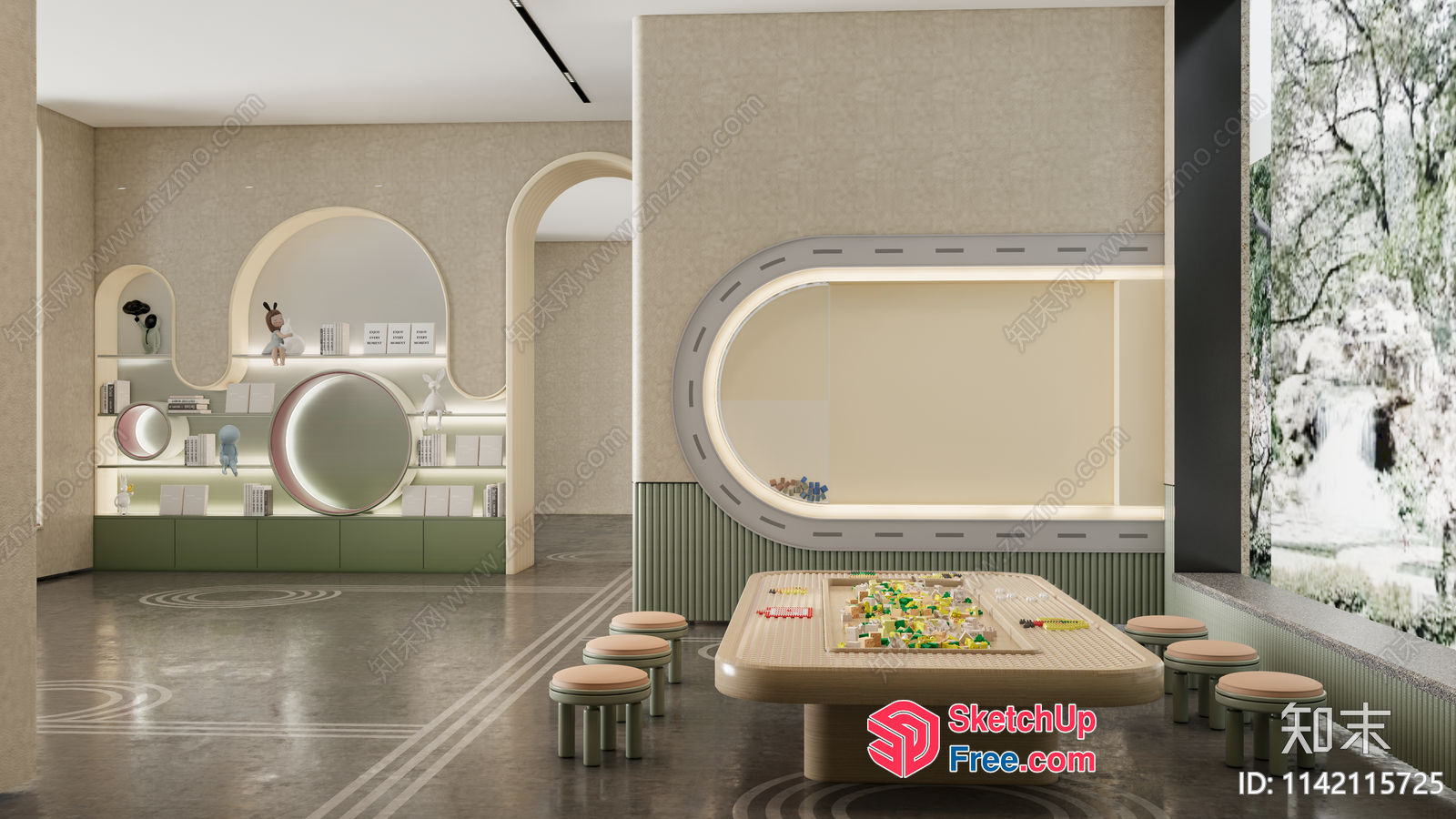 Modern Japanese-Style Interior Design 3D SketchUp File