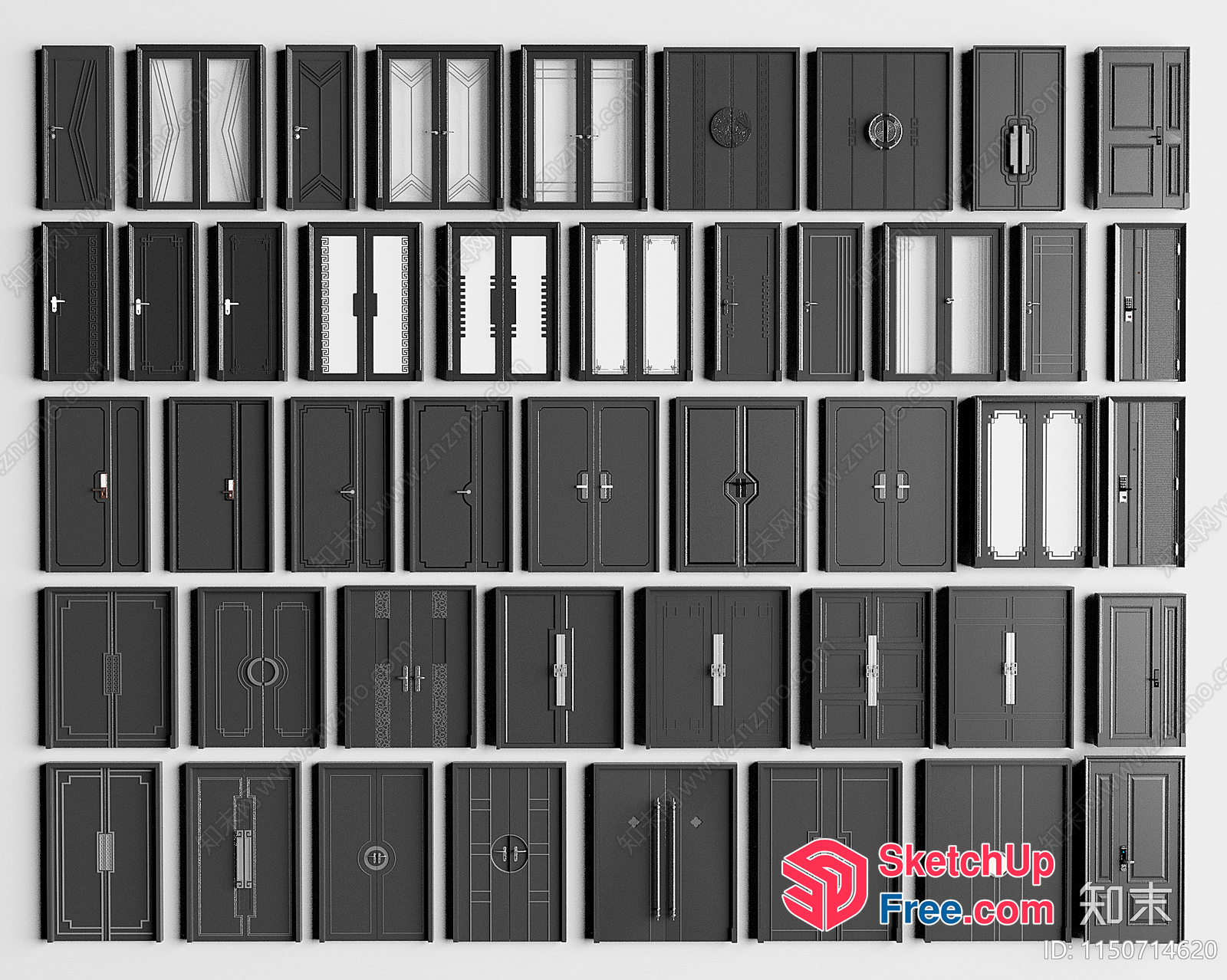 Exterior Doors And Windows Collection 3D SketchUp File