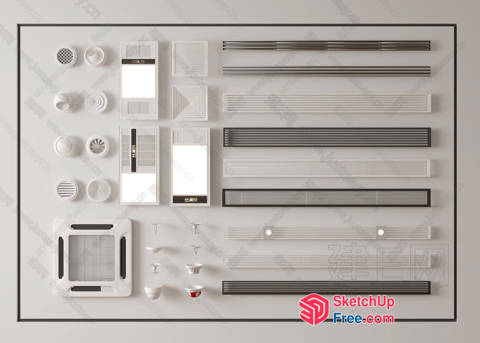 Modern Interior Design Elements 3D SketchUp File