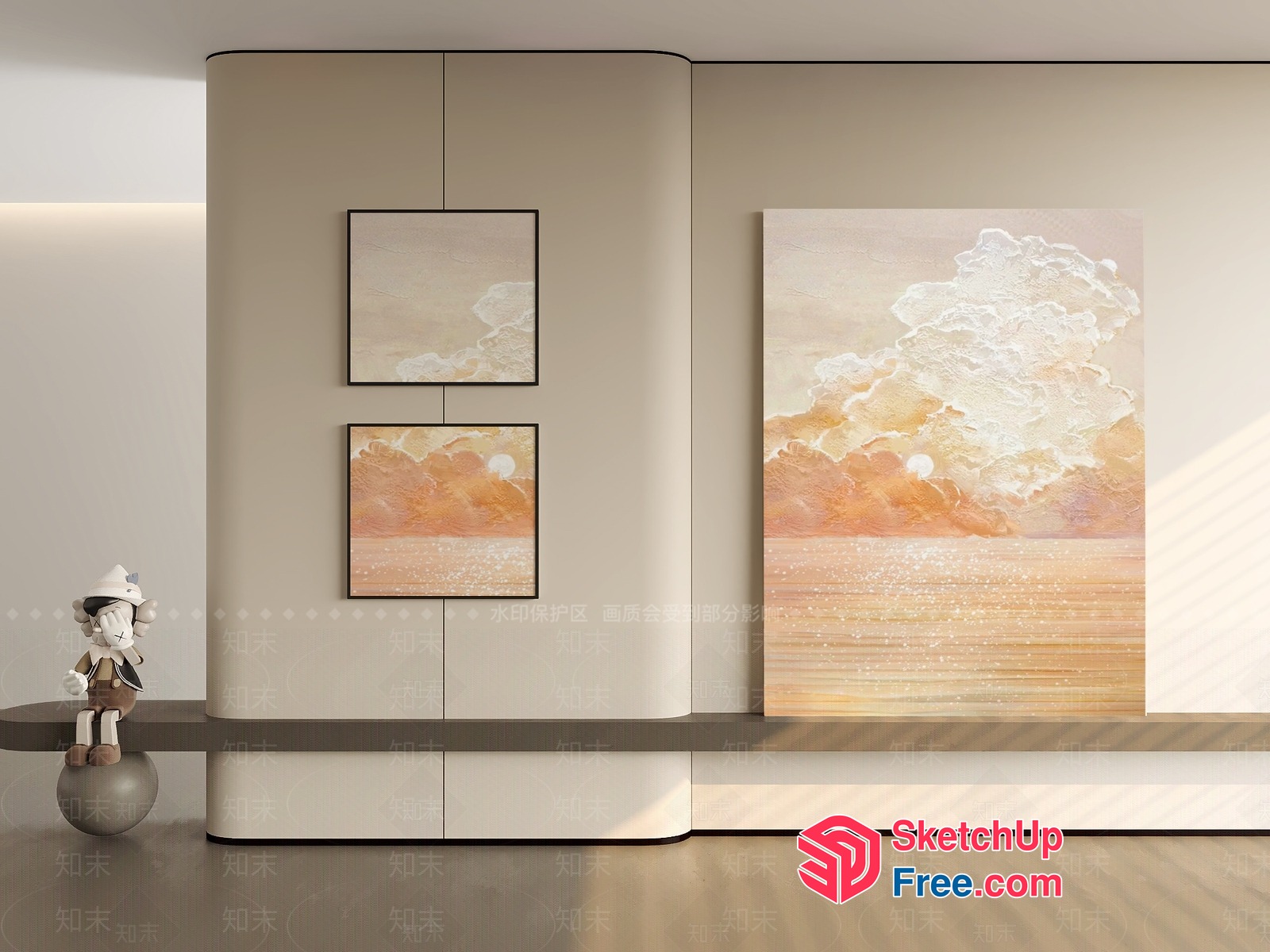 Abstract Landscape Artwork Collection 3D SketchUp File