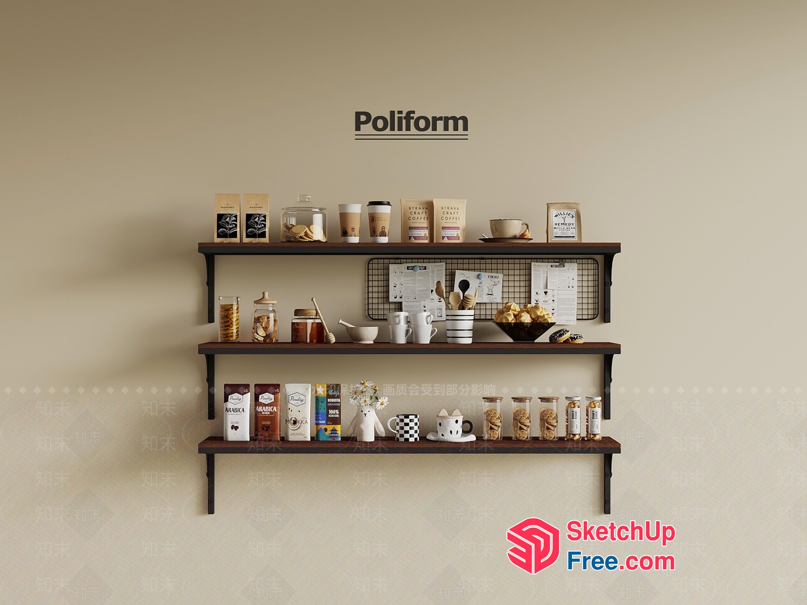 Poliform Kitchen Decor 3D SketchUp File