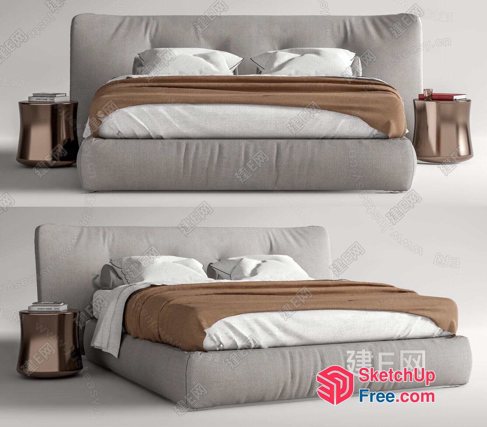 A Modern Bedroom Scene 3D SketchUp File