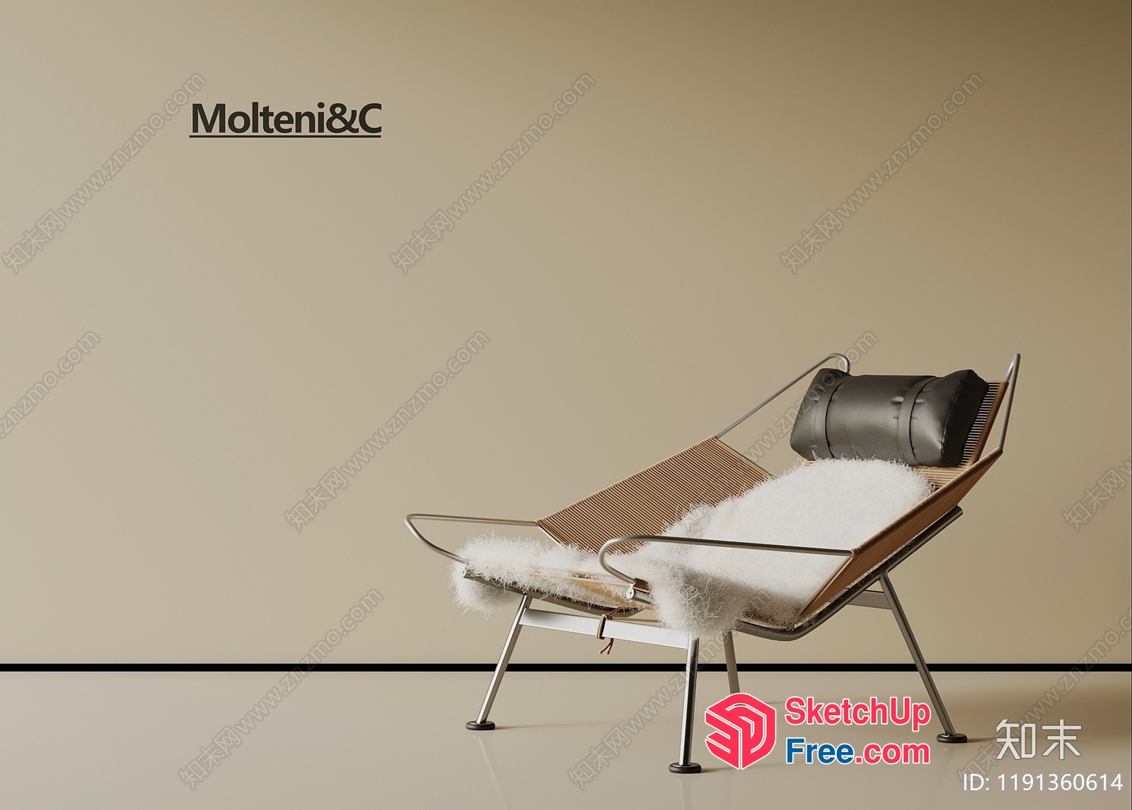 Modern Scandinavian Minimalist Office Chair 3D SketchUp File