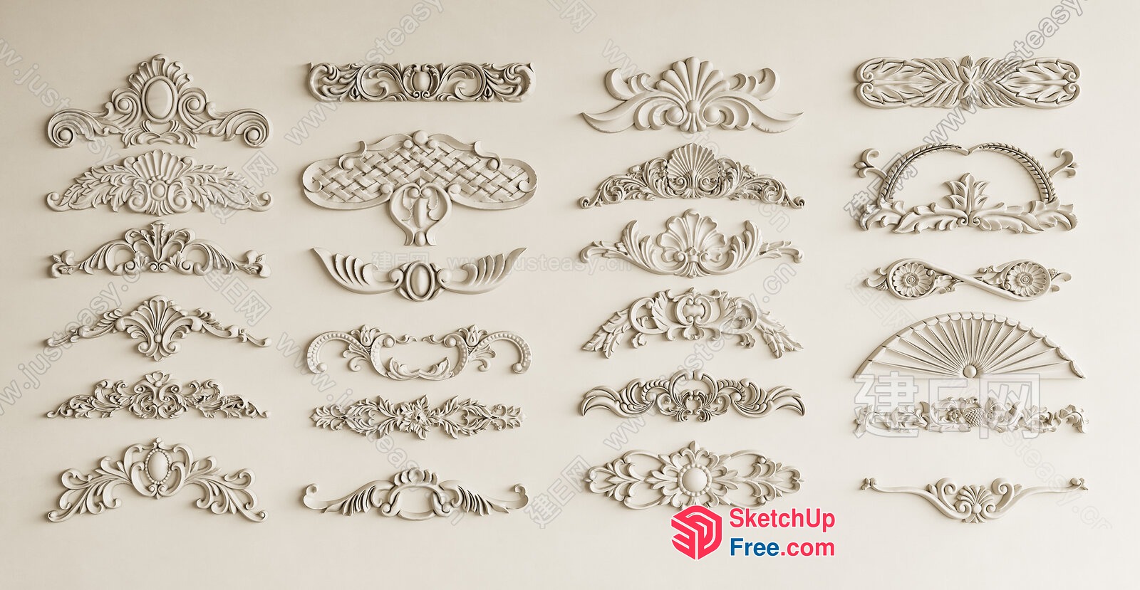 Ornate Decorative Elements 3D SketchUp File