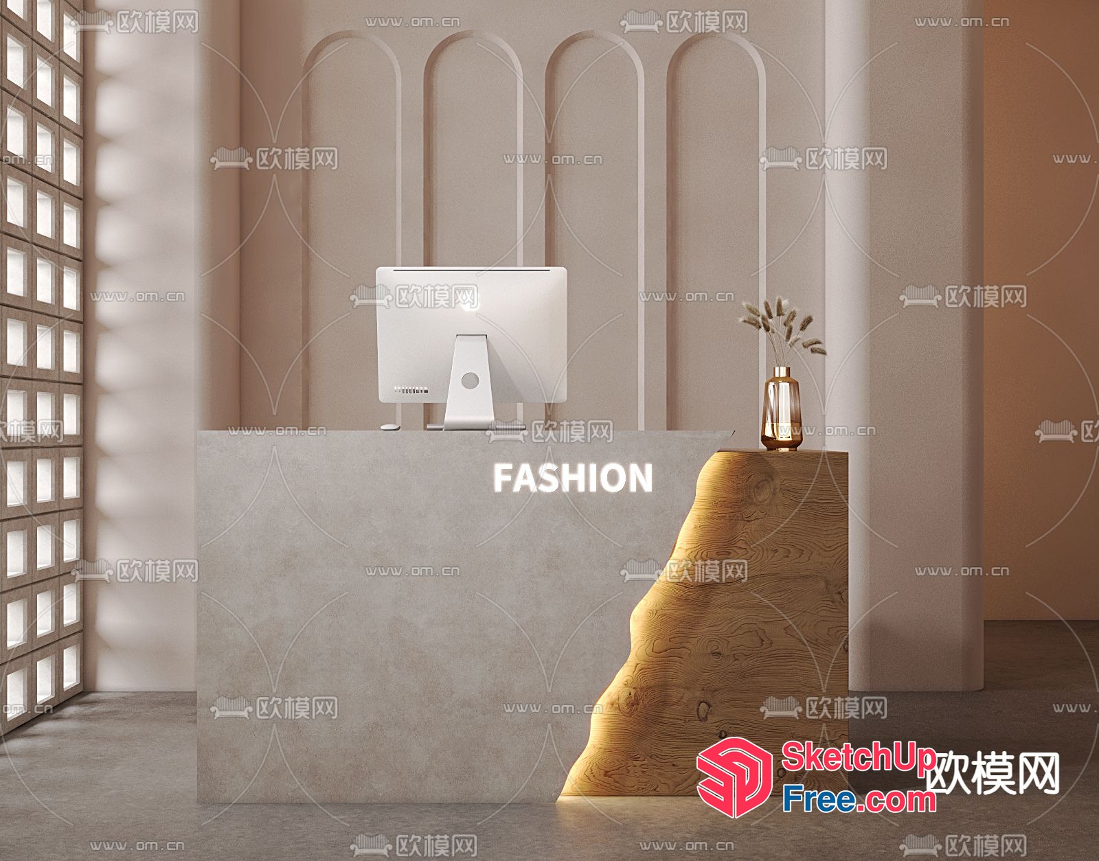 Modern Minimalist Fashion Store Interior Design 3D SketchUp File