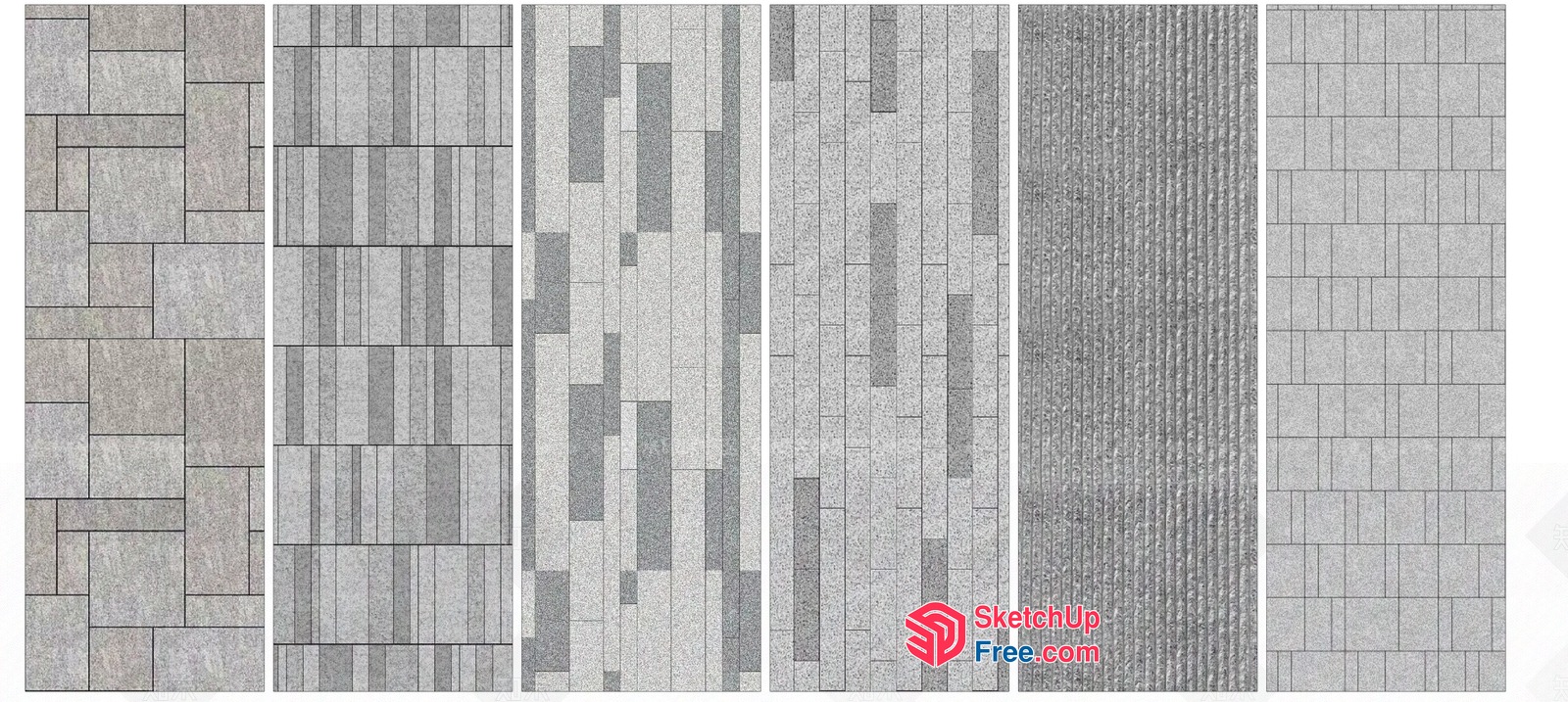 Gray Patterned Tile Designs 3D SketchUp File