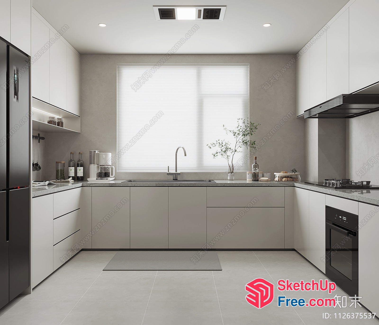 Minimalist Modern Kitchen Interior 3D SketchUp File
