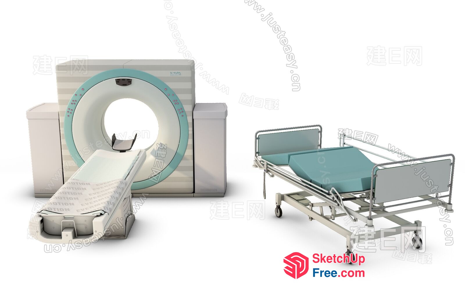 Medical Equipment And Furniture Setup 3D SketchUp File