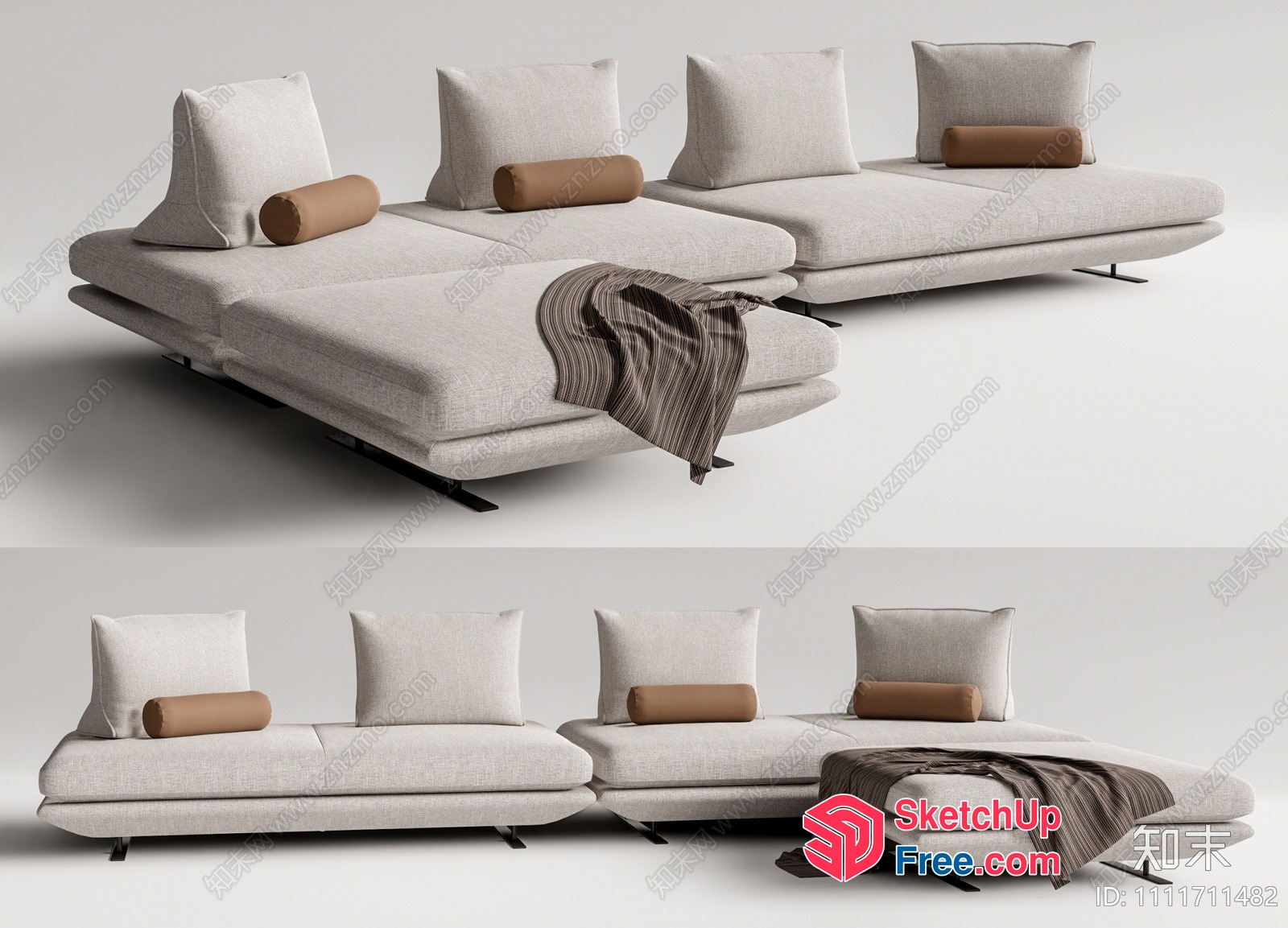 Modern Minimalist Sofa Set 3D SketchUp File