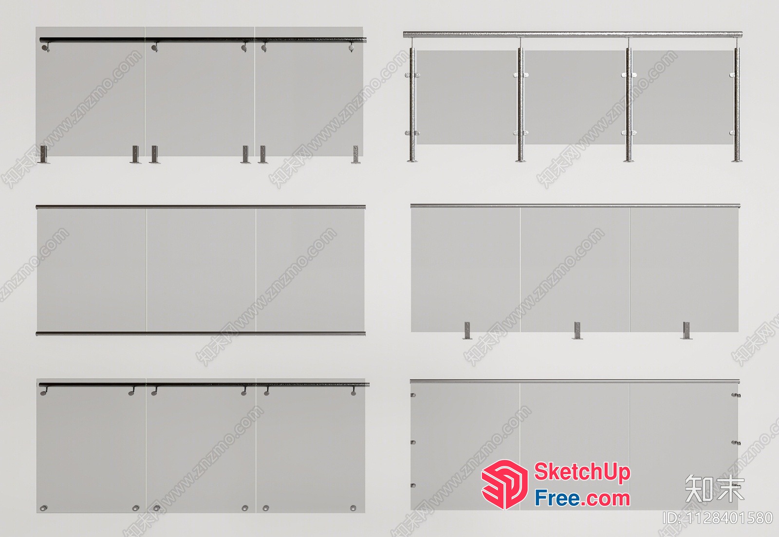 Minimalist Glass Curtain Wall Design 3D SketchUp File
