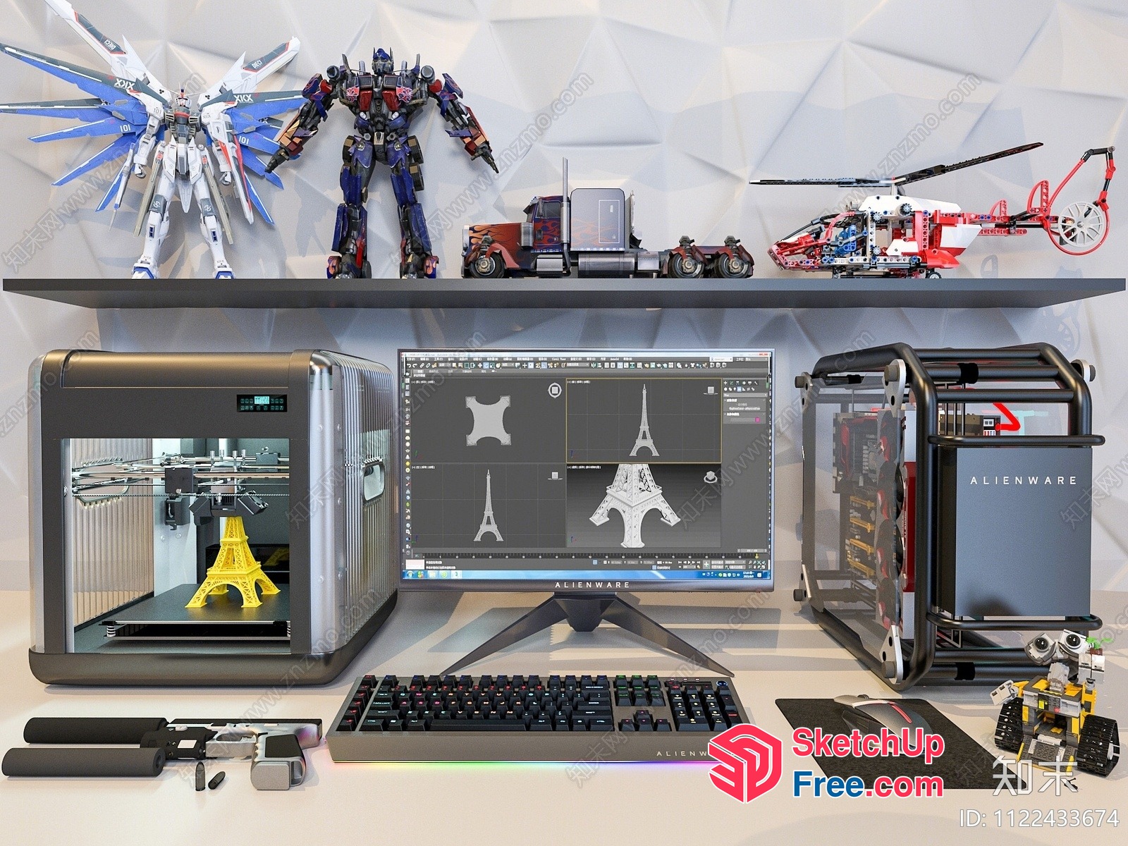 High-Tech 3D Printing Workshop 3D SketchUp File