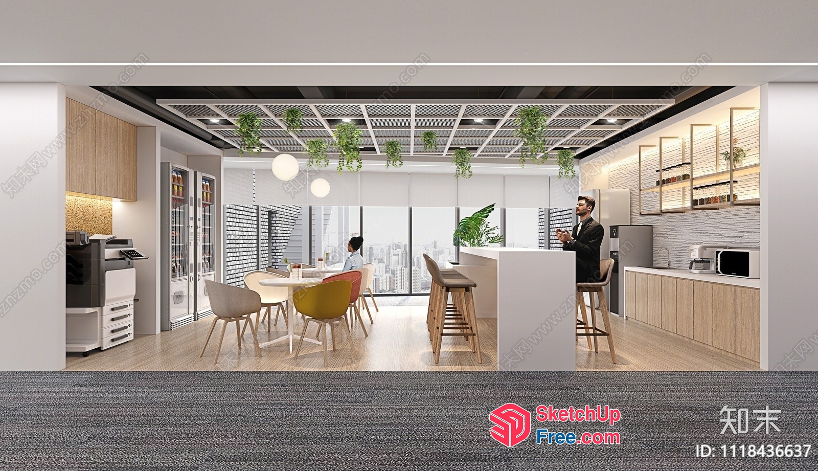 Modern Office Space With Clean Lines And Natural Light 3D SketchUp File