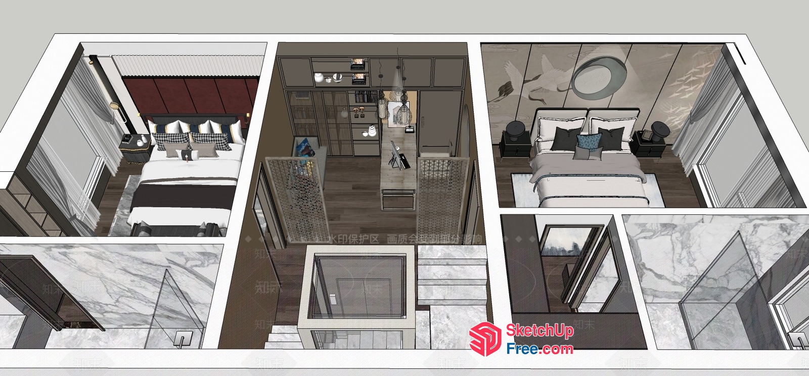 Luxurious Modern Home Interior 3D SketchUp File